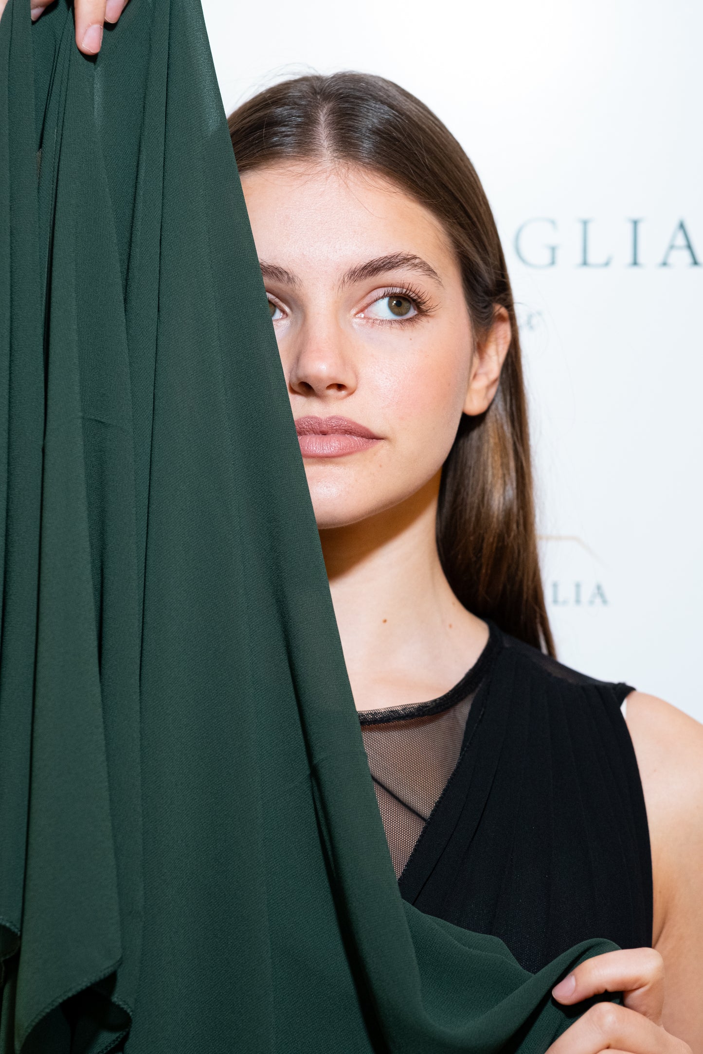 STOLA CHIFFON VERDE SCURO
