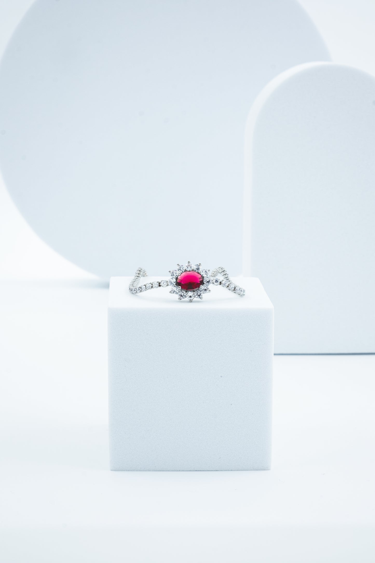 Completo "Kate" 4 pezzi: Argento e Rosso