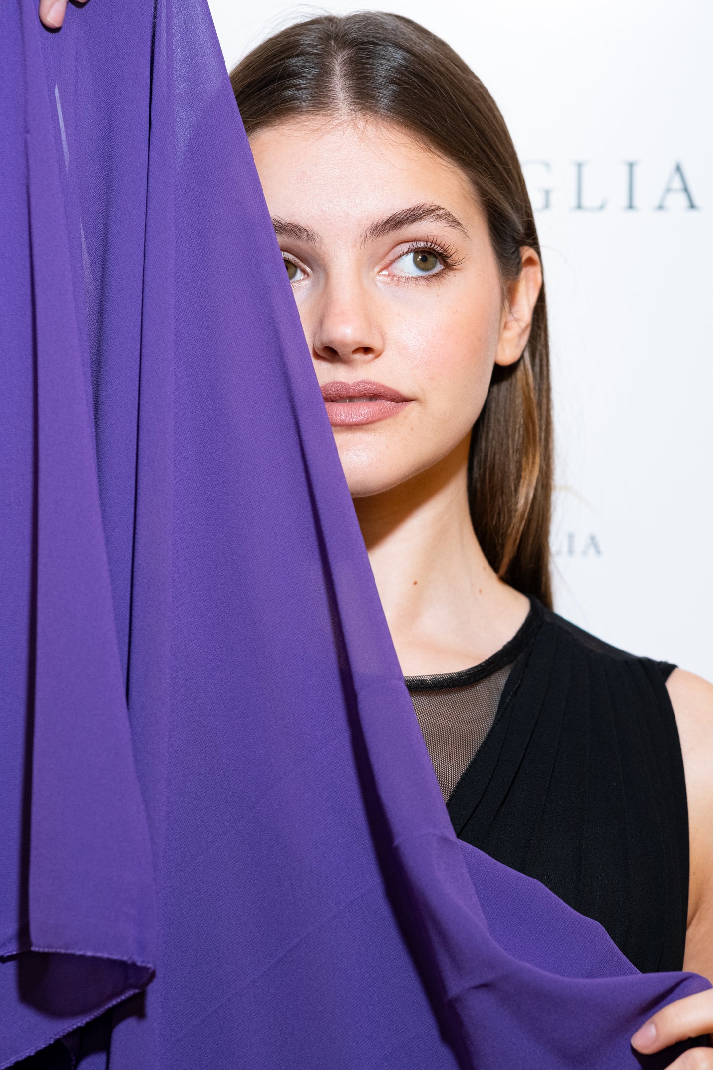 STOLA CHIFFON VIOLA