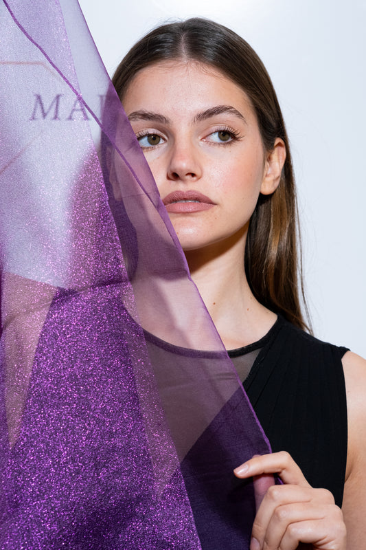 STOLA ORGANZA LUREX VIOLA
