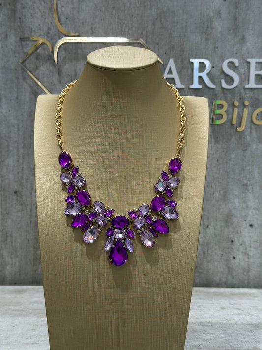 COLLANA FASHION VIOLA & GLICINE