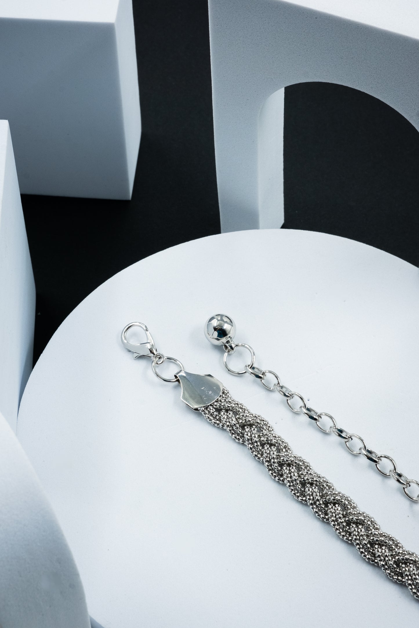 CINTURA INTRECCIATA ARGENTO