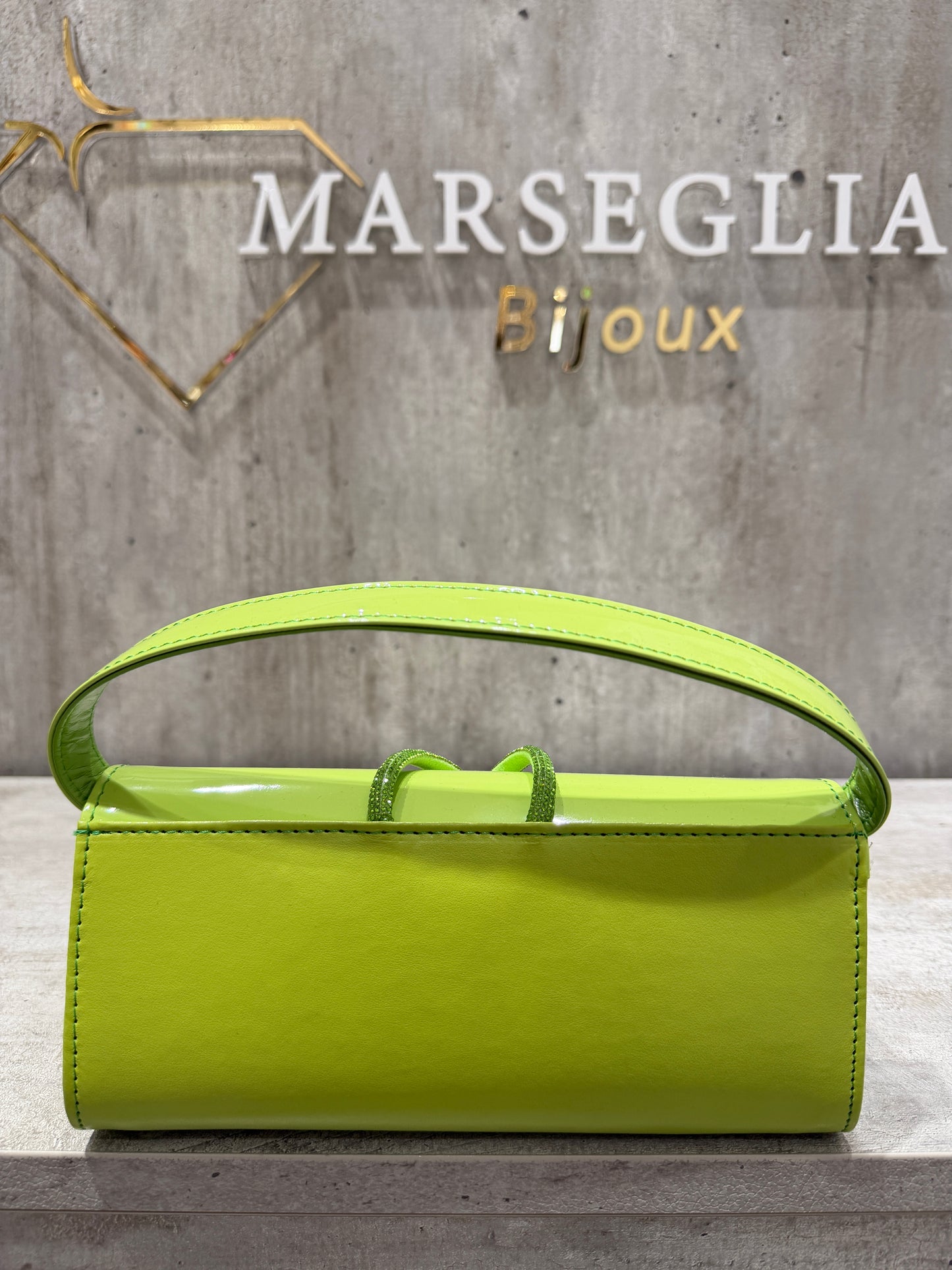 POCHETTE BIMATERIALE VERDE LIME