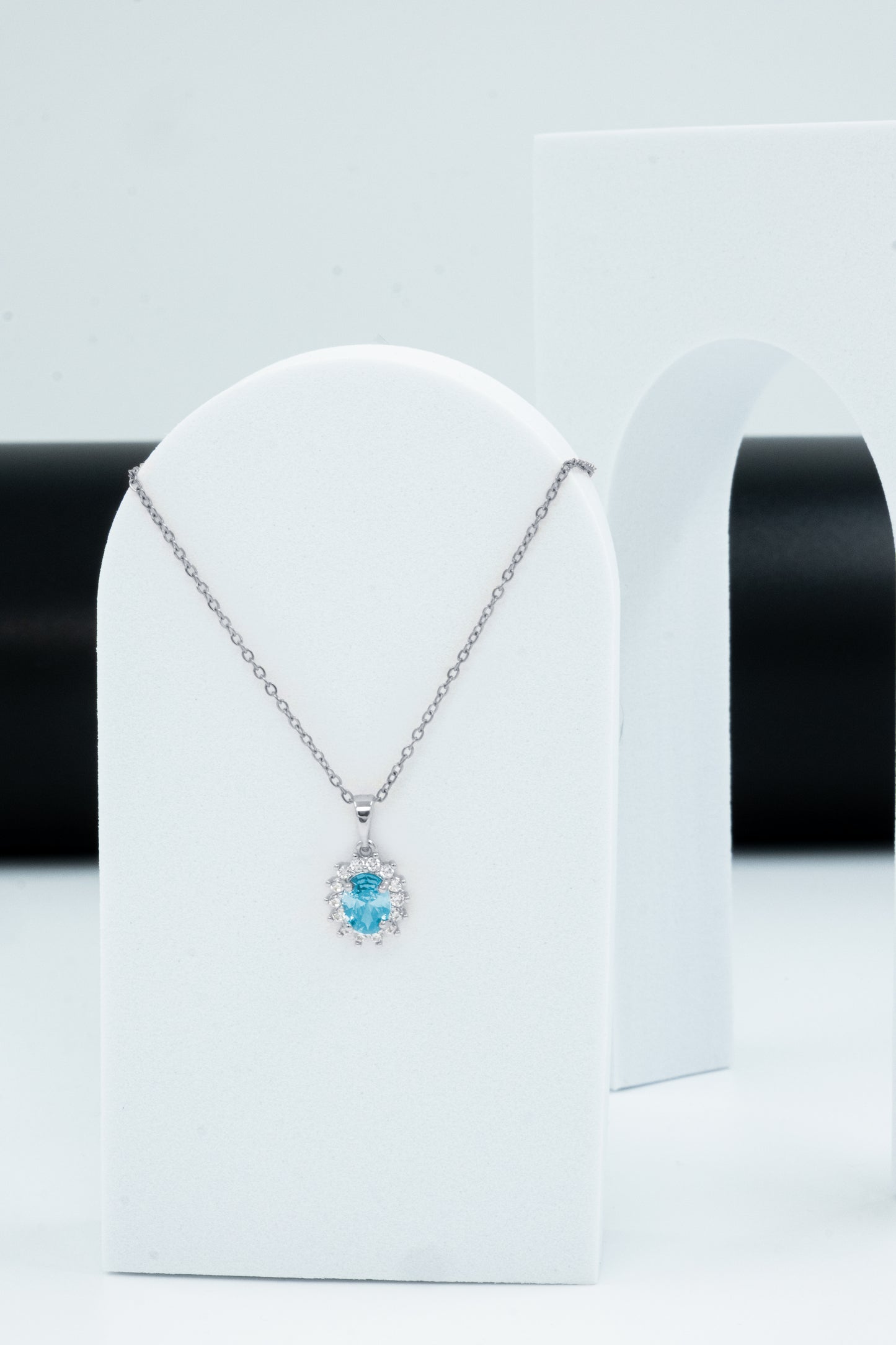 Completo "Kate" 4 pezzi: Argento e Azzurro