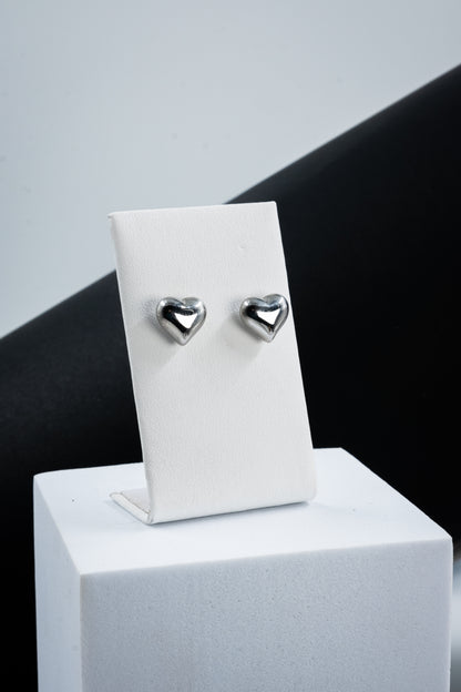 ORECCHINI CUORE ARGENTO 1 CM