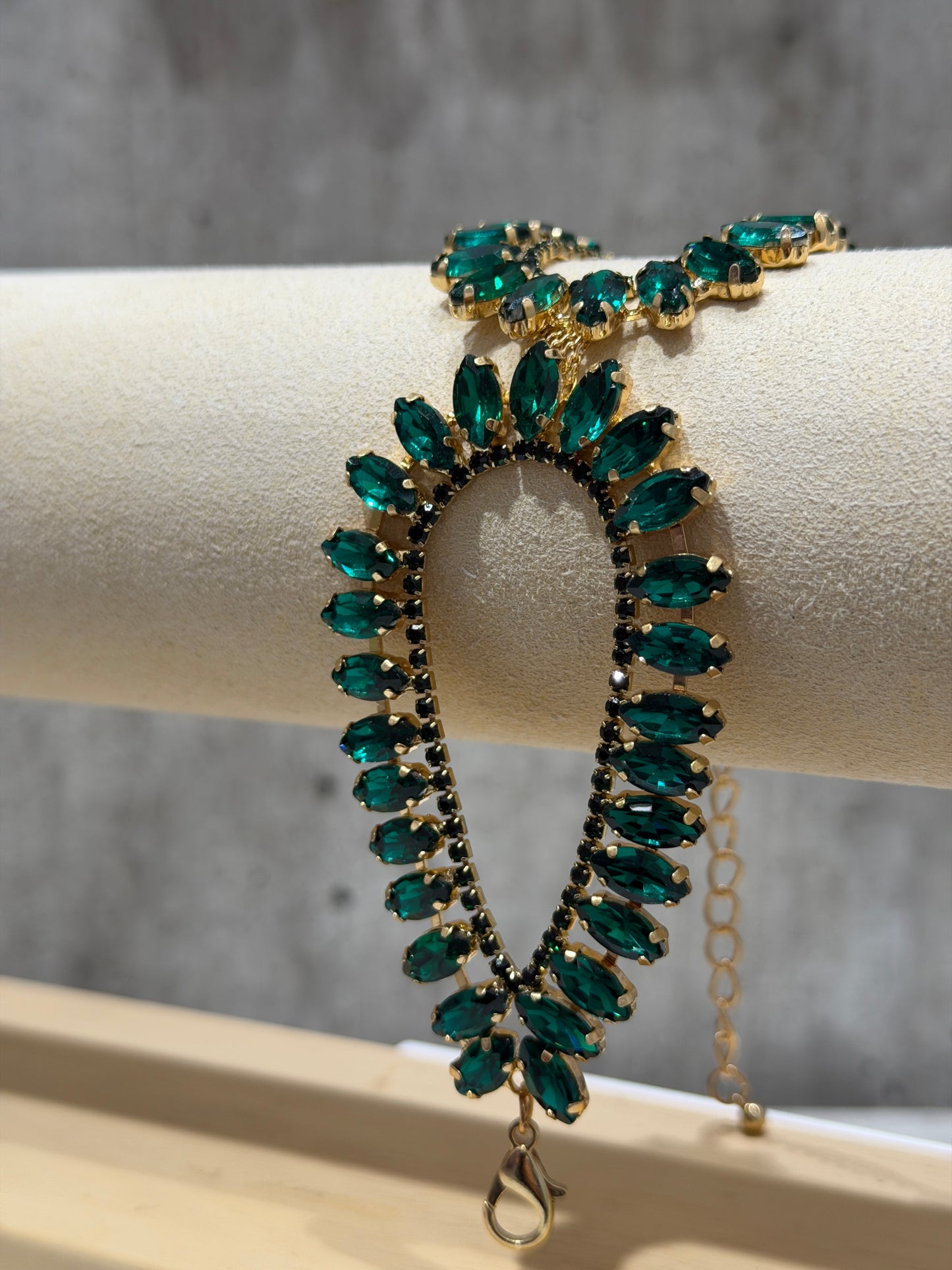 BRACCIALE A FASCIA FASHION VERDE SCURO