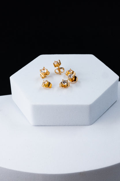 SET ORECCHINI PUNTI LUCE ORO