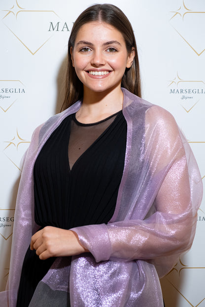 STOLA ORGANZA LUREX LILLA