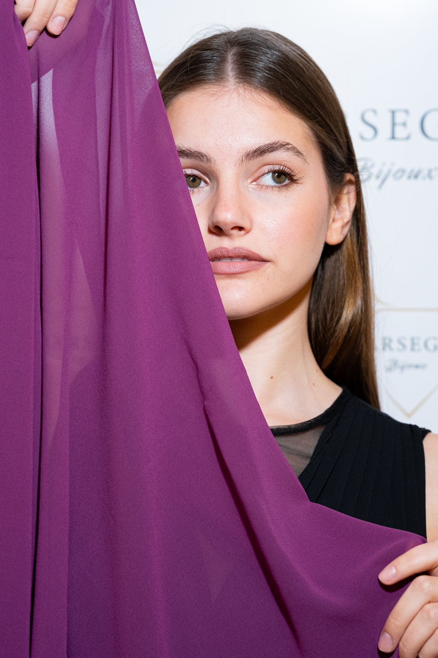 STOLA CHIFFON CICLAMINO