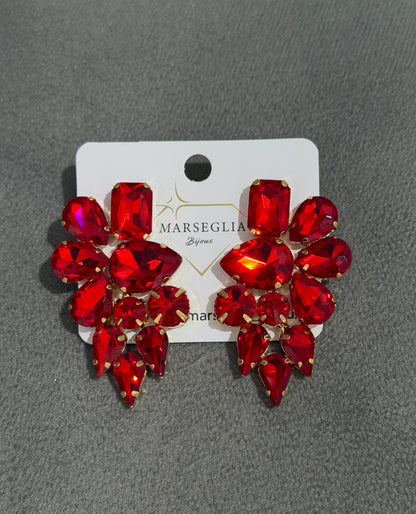 ORECCHINI FASHION ROSSO