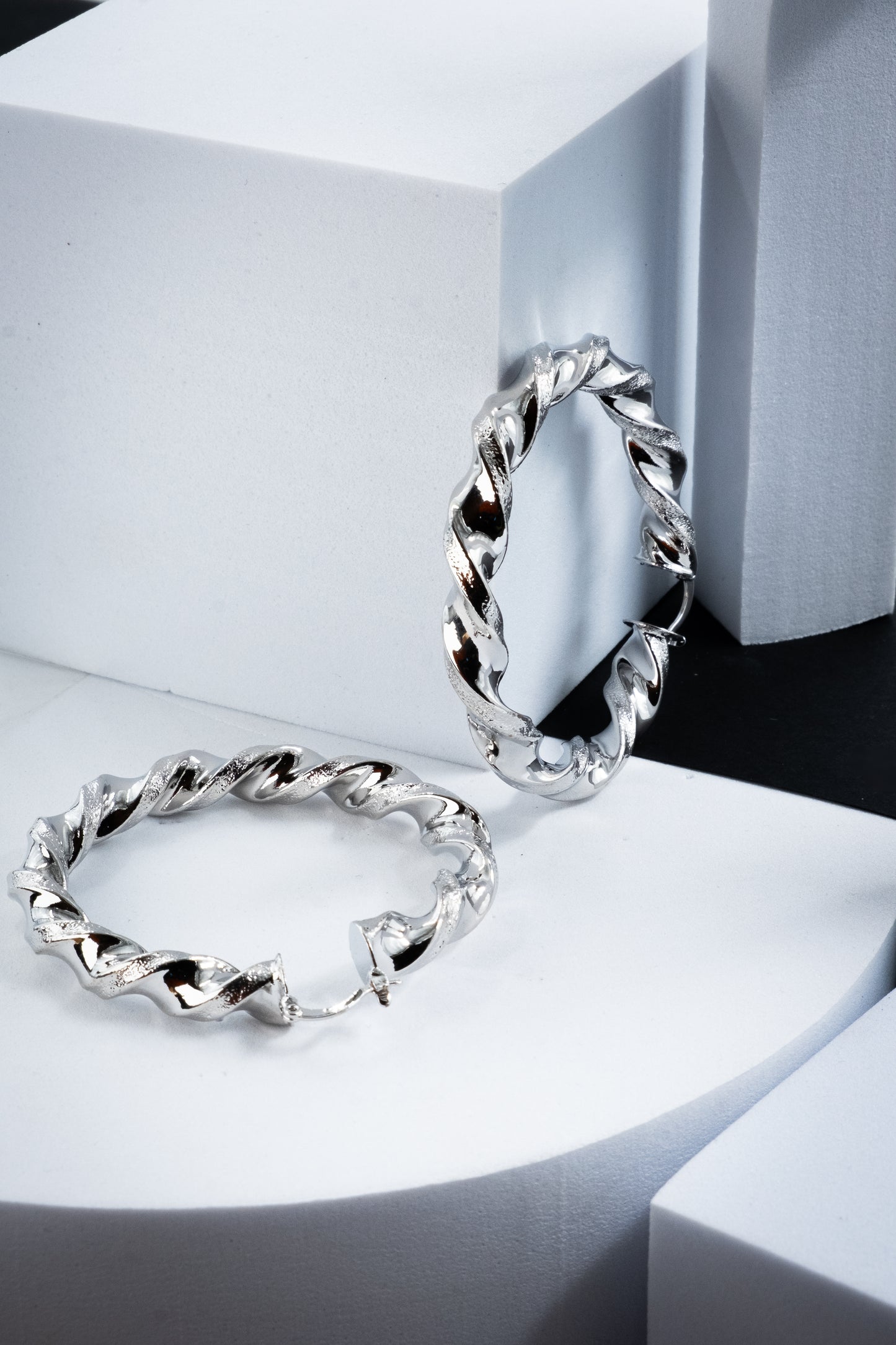 CERCHI TORCHON ARGENTO 60 mm