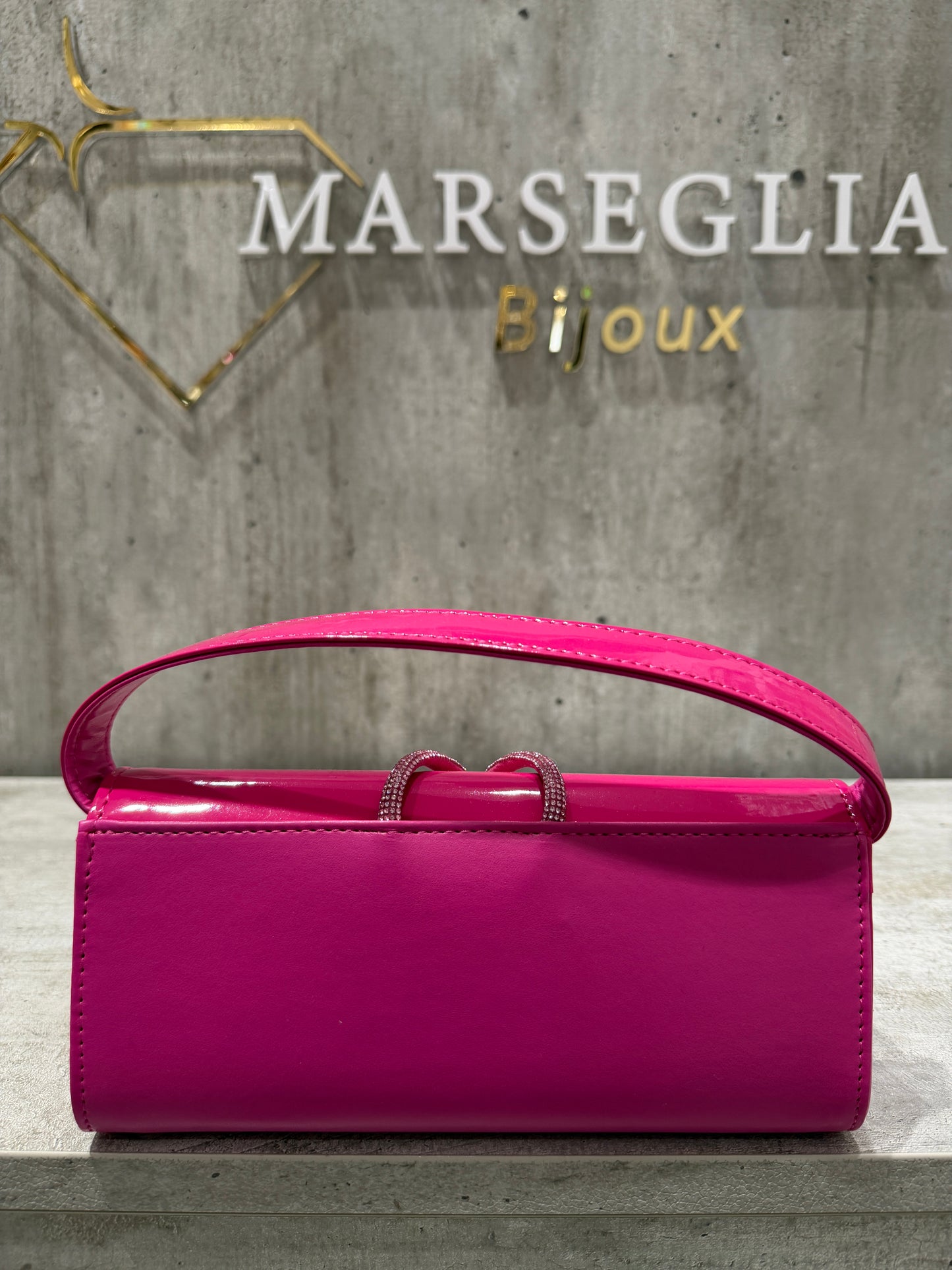 POCHETTE BIMATERIALE FUCSIA