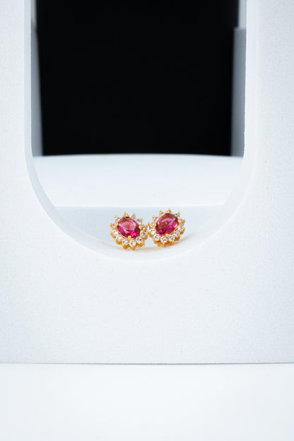 ORECCHINI KATE ORO & ROSSO