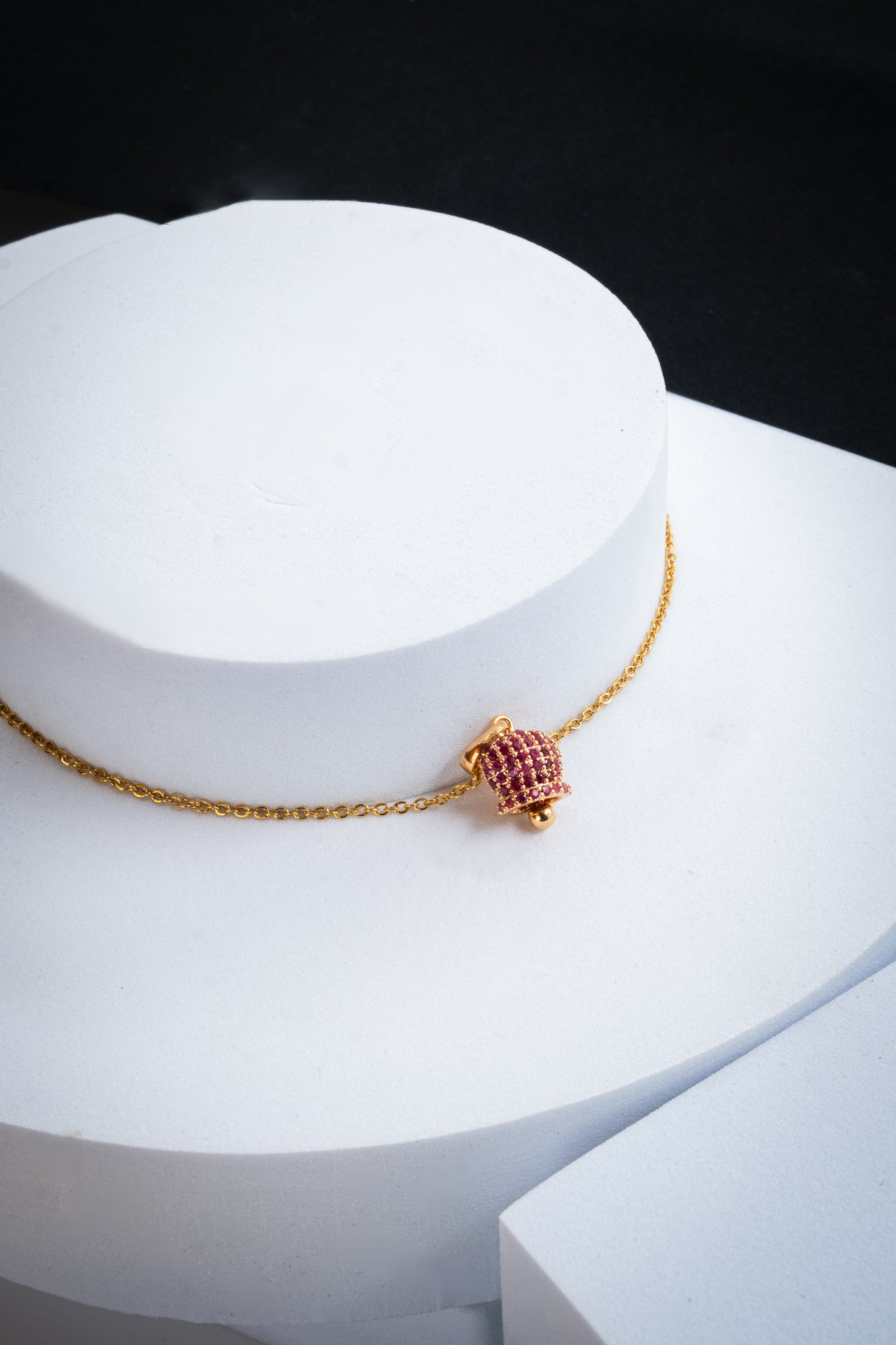 COLLANA CAMPANELLA ORO & FUCSIA