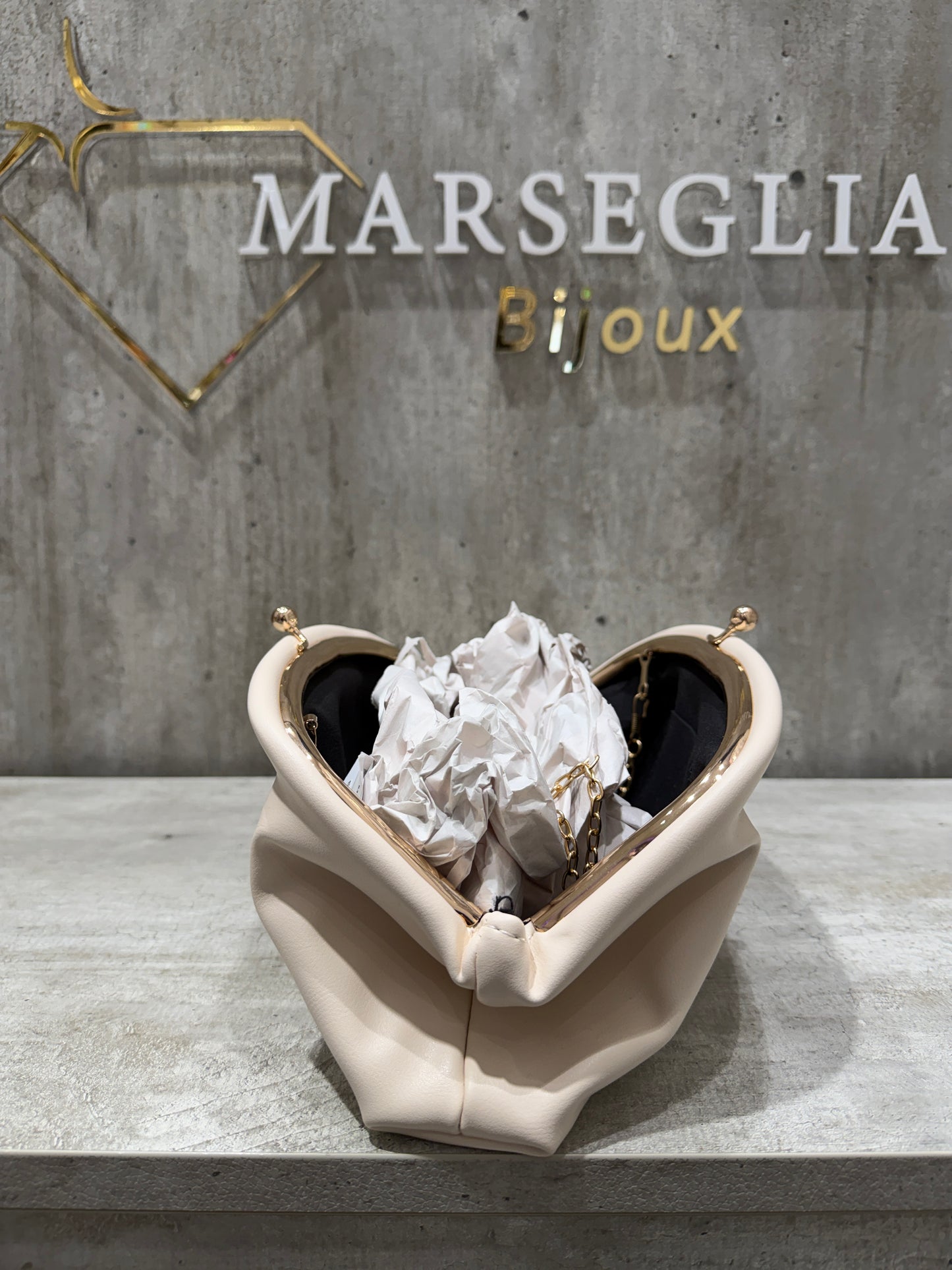 CLUTCH LISCIA BEIGE