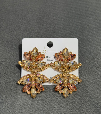 ORECCHINI FASHION CHAMPAGNE & ROSA ANTICO