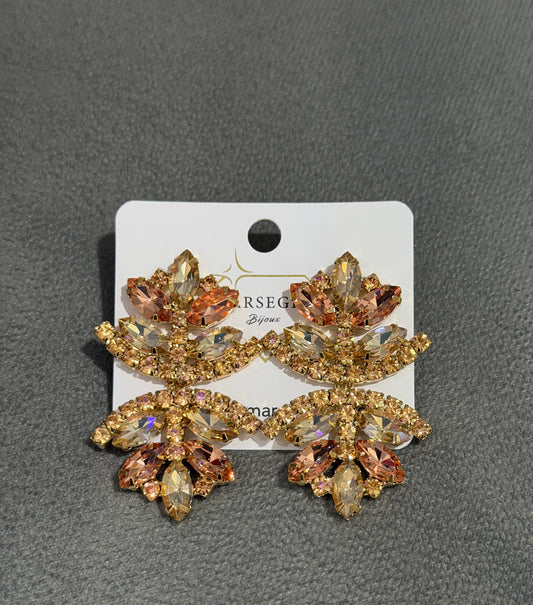 ORECCHINI FASHION CHAMPAGNE & ROSA ANTICO
