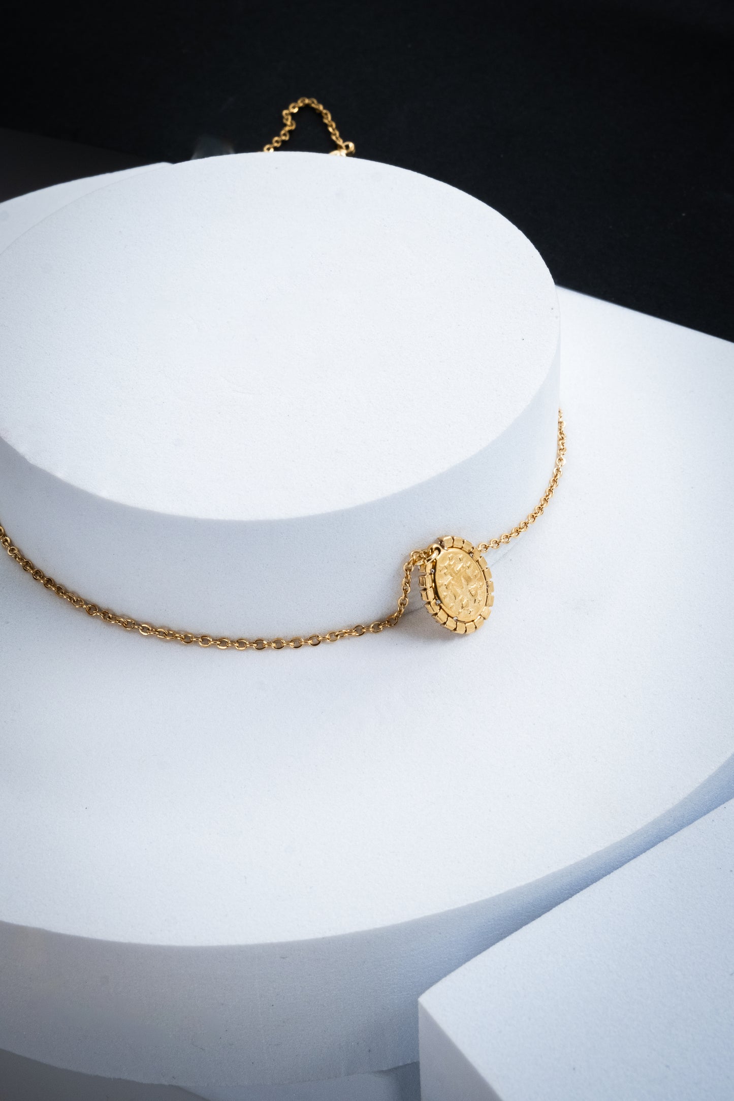 COLLANA MADONNA CRISTALLI ORO