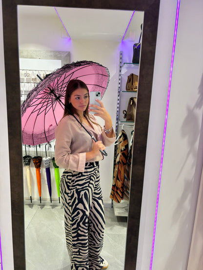 OMBRELLO CHIC CON RICAMI IN PIZZO