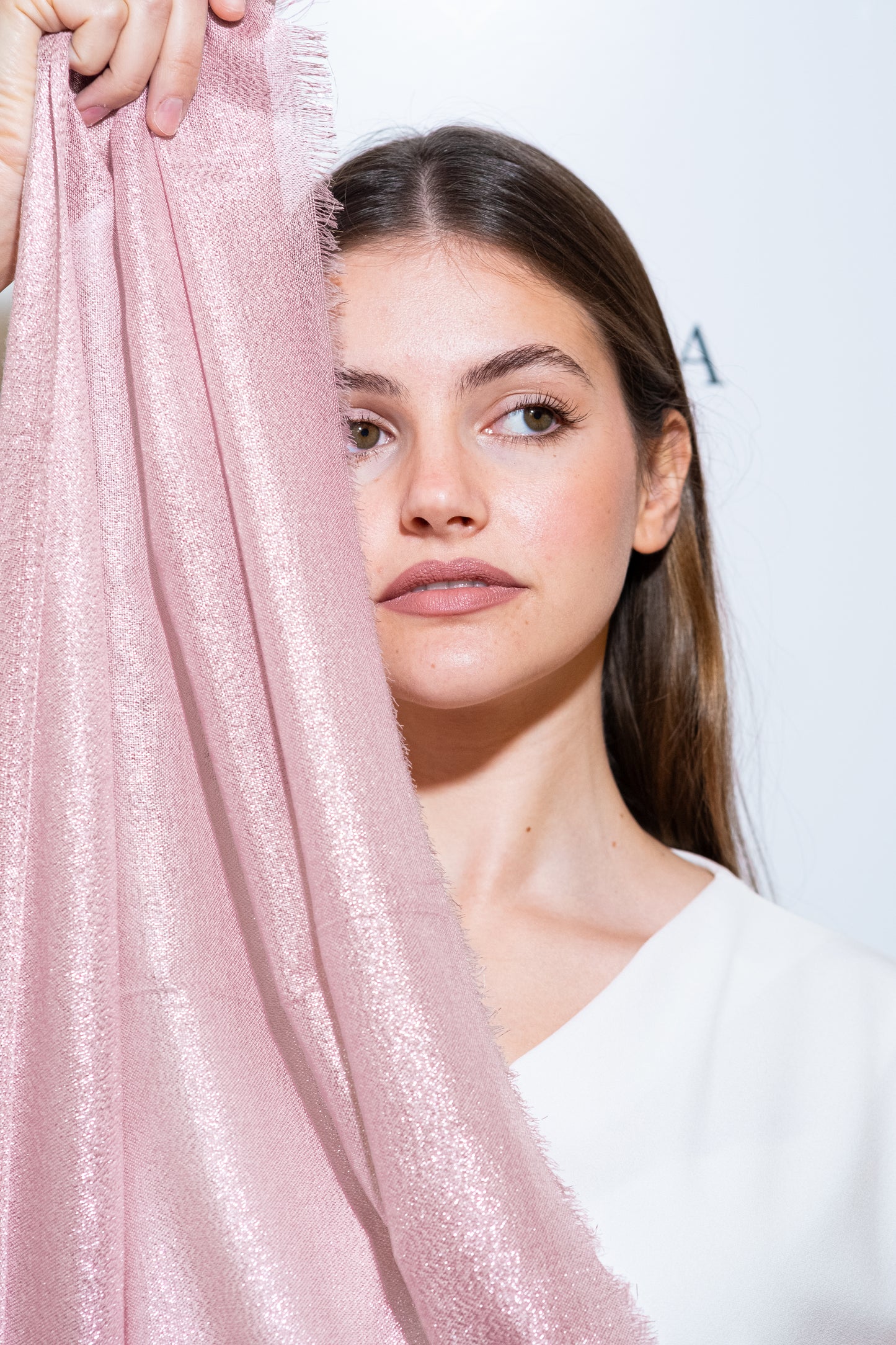 STOLA VISCOSA LUREX ROSA & ARGENTO