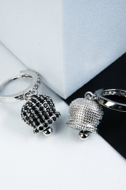 ORECCHINI CAMPANELLA ARGENTO & NERO