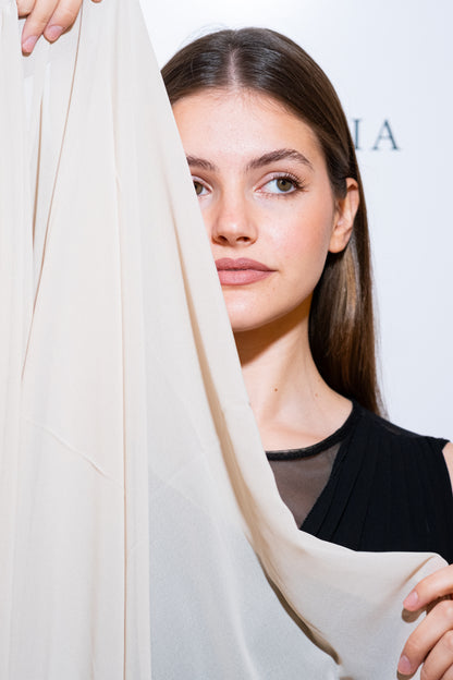 STOLA CHIFFON BEIGE