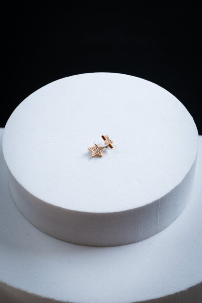 SET ORECCHINI STELLE CRISTALLI ORO