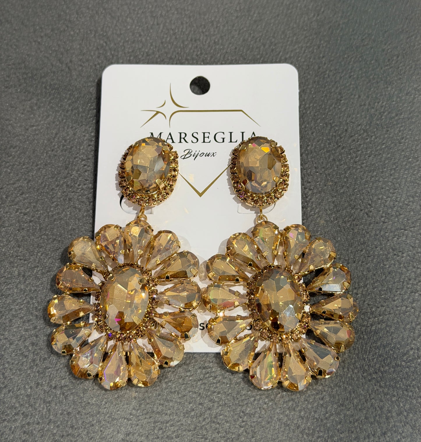 ORECCHINI CLIP FASHION CHAMPAGNE