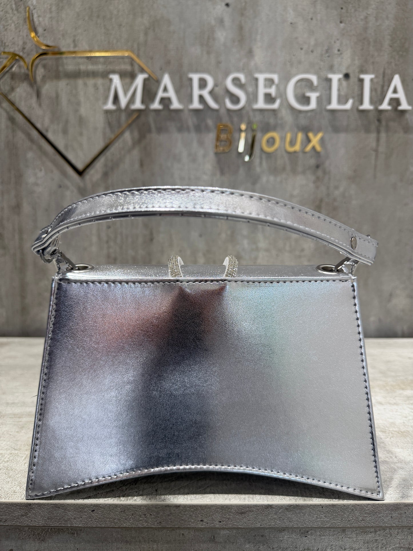 POCHETTE METAL ARGENTO