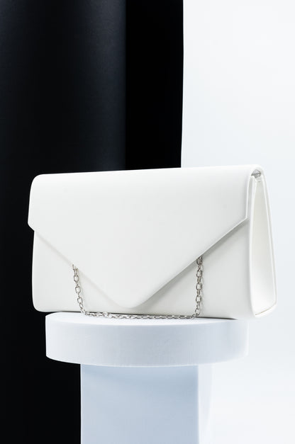 POCHETTE IN ECOPELLE BIANCA