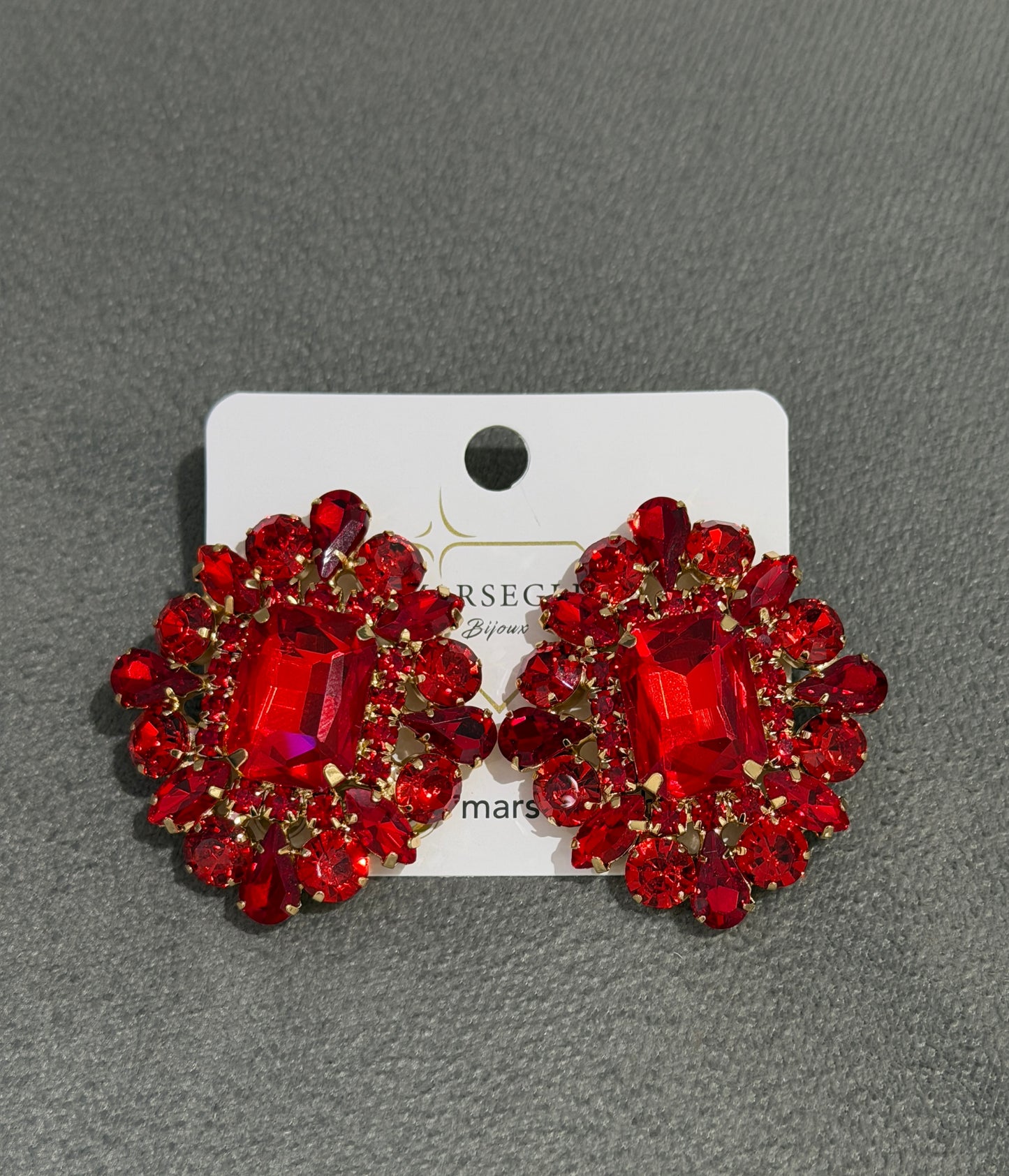 ORECCHINI FASHION ROSSO