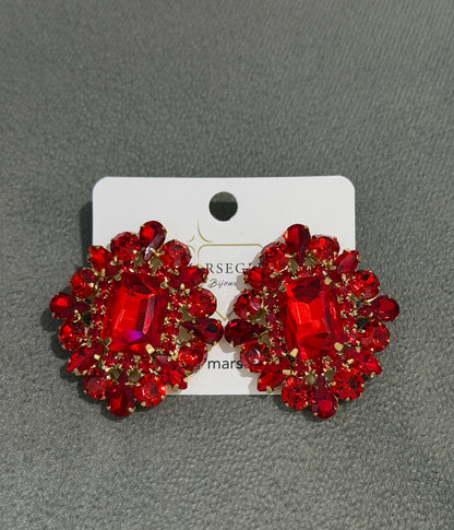 ORECCHINI FASHION ROSSO