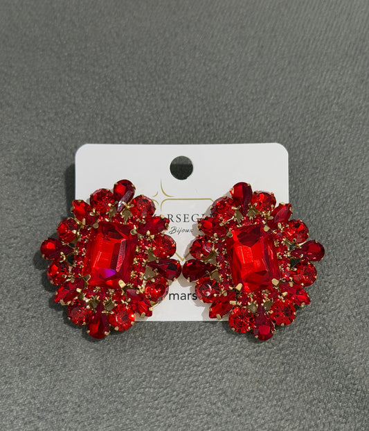 ORECCHINI FASHION ROSSO