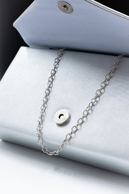 POCHETTE IN ECOPELLE ARGENTO