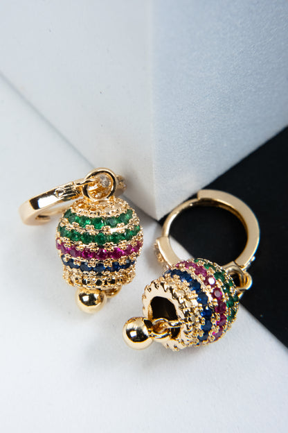 ORECCHINI CAMPANELLA ORO & MULTICOLOR