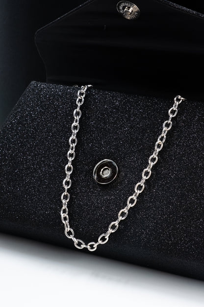 POCHETTE GLITTER NERA