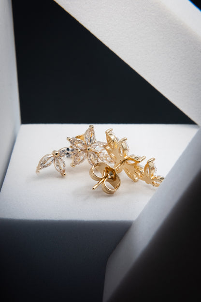 ORECCHINI FIORE & PETALI ORO