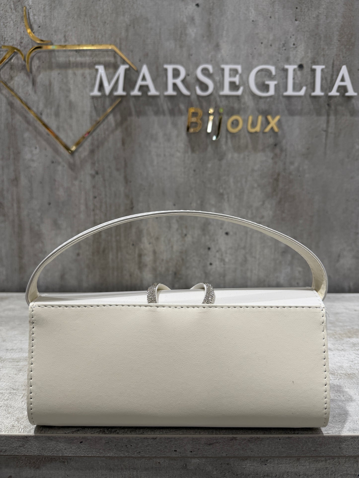 POCHETTE BIMATERIALE PANNA
