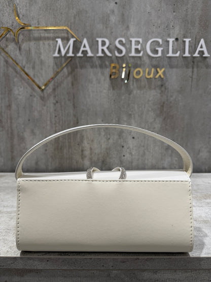POCHETTE BIMATERIALE PANNA