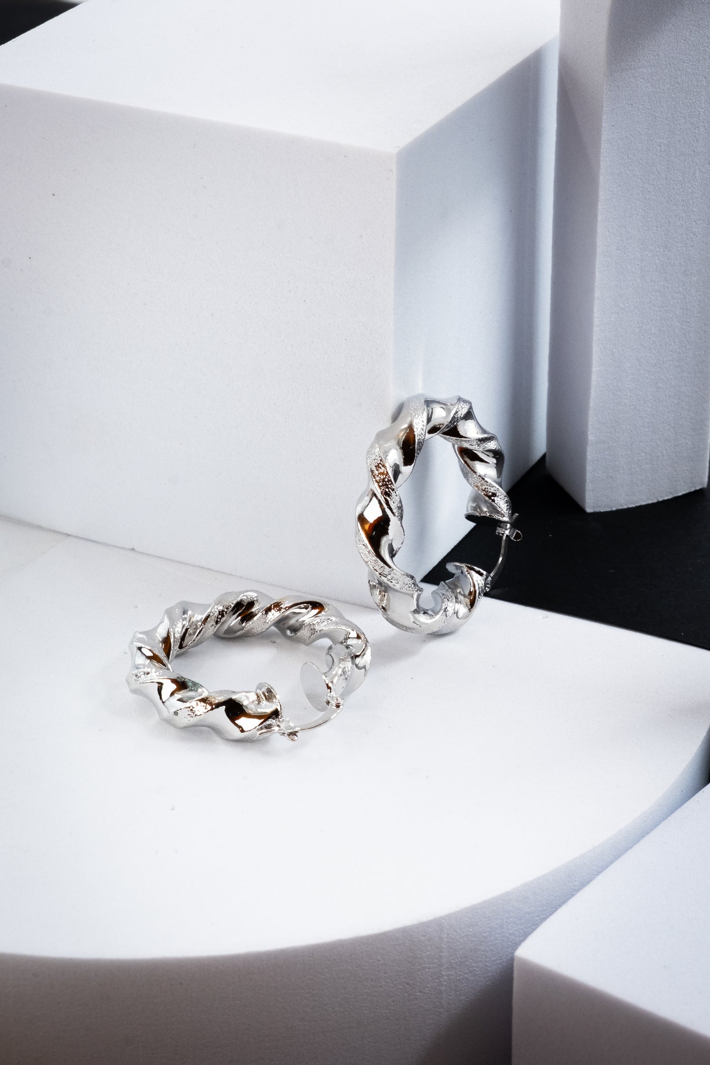 CERCHI TORCHON ARGENTO 40 mm