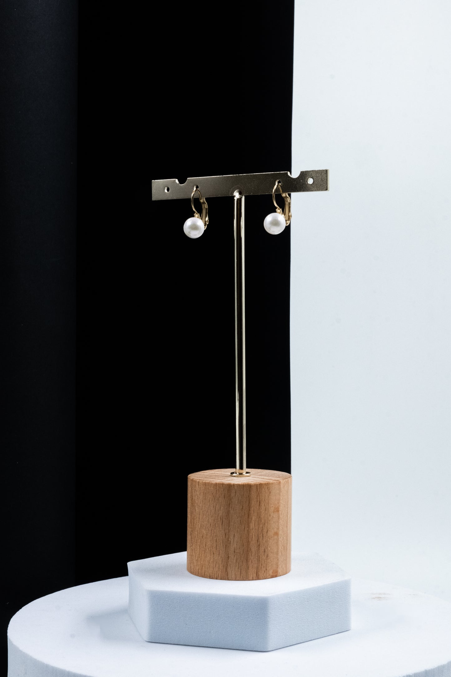 ORECCHINI PERLA PENDENTE ORO 8 MM