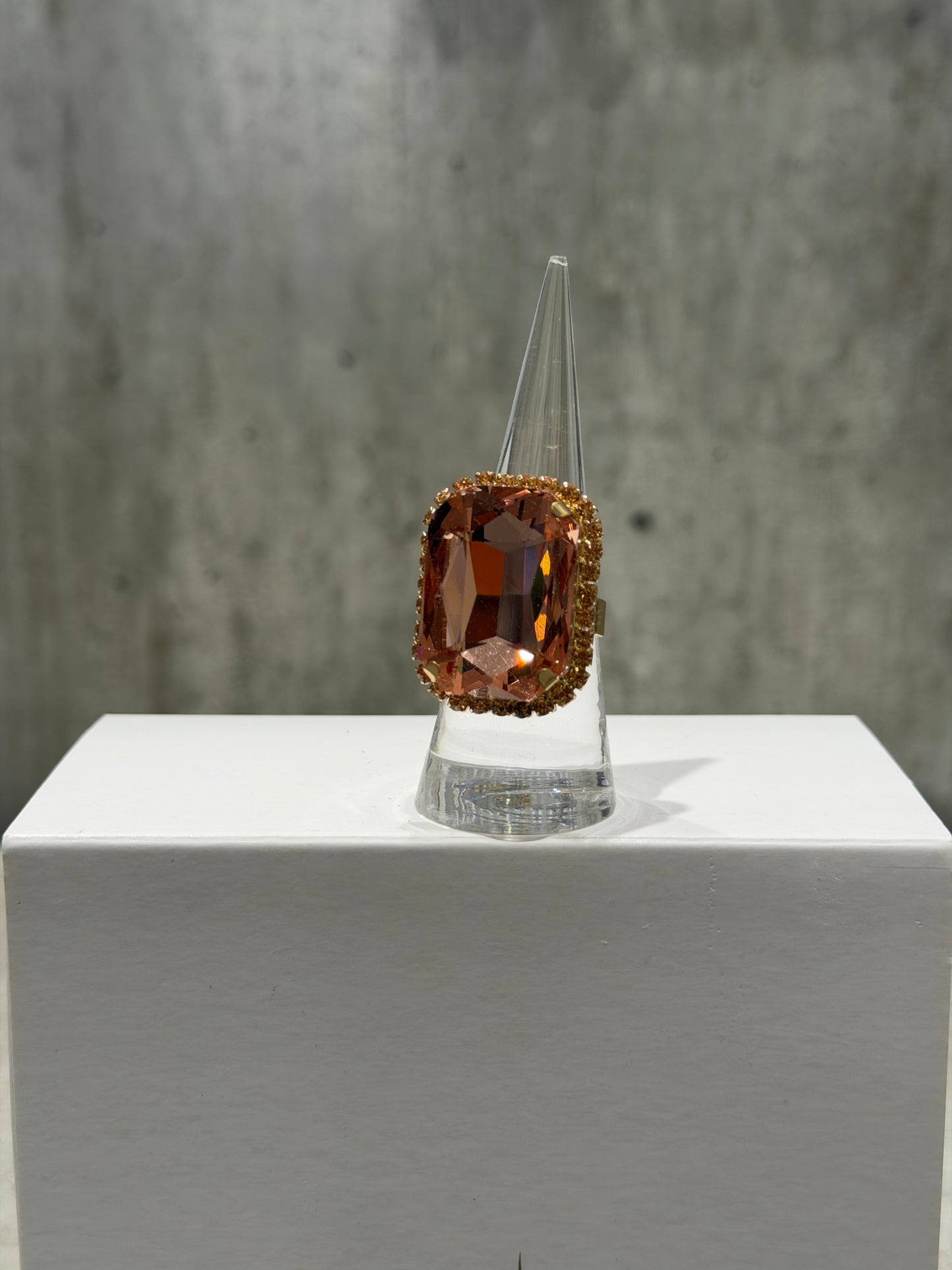 ANELLO RETTANGOLARE FASHION ROSA ANTICO