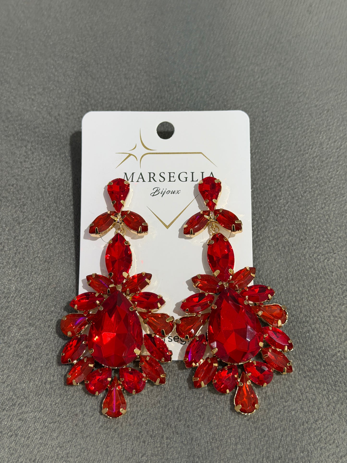 ORECCHINI FASHION ROSSO