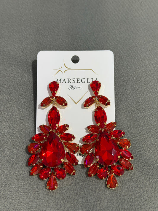 ORECCHINI FASHION ROSSO