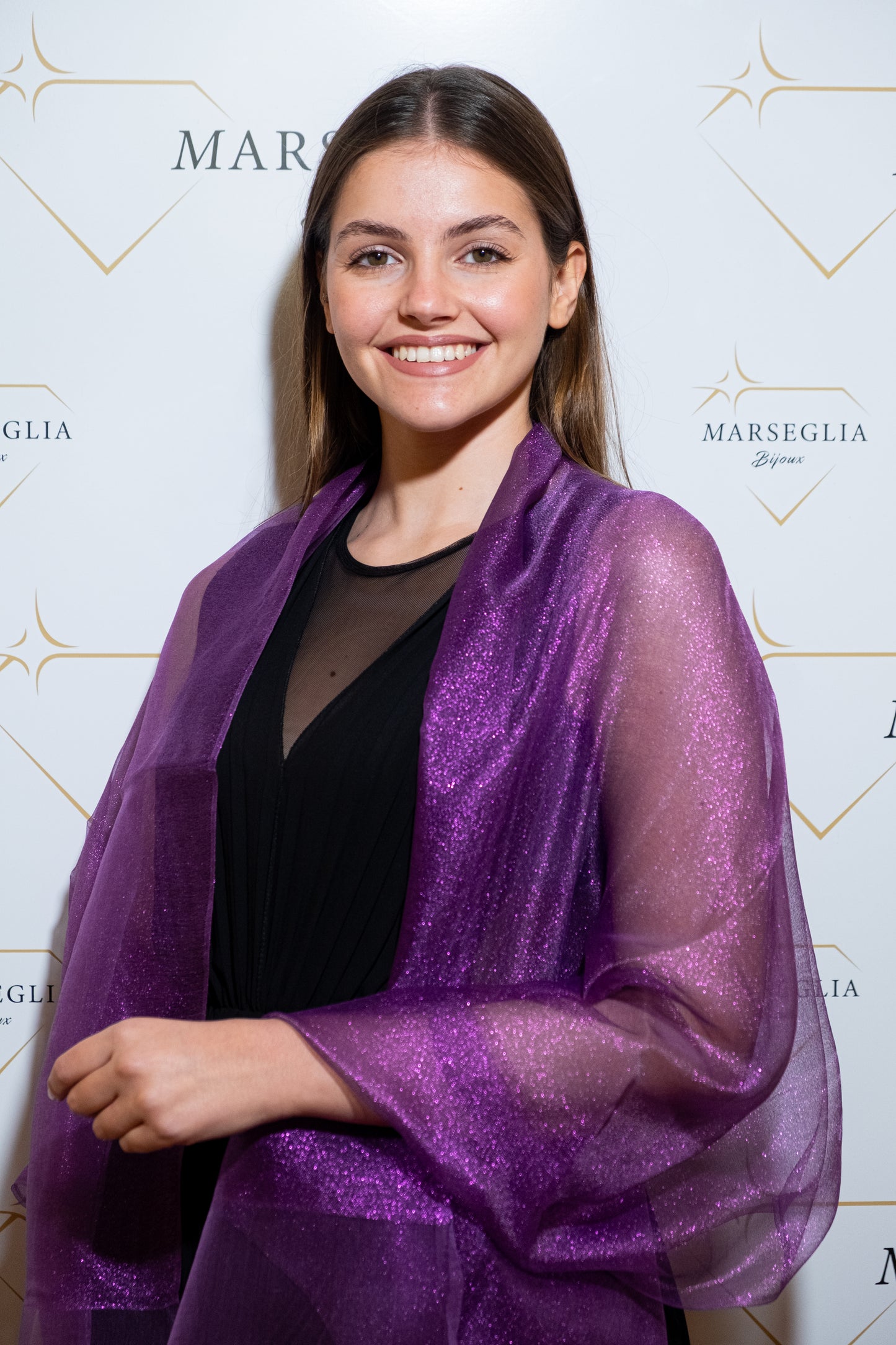 STOLA ORGANZA LUREX VIOLA