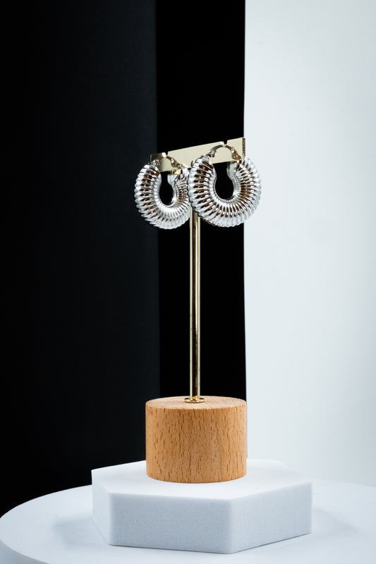 CERCHI RIGATI ARGENTO 3 CM