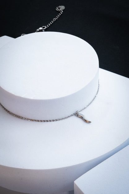 COLLANA CORNETTO PICCOLO ARGENTO