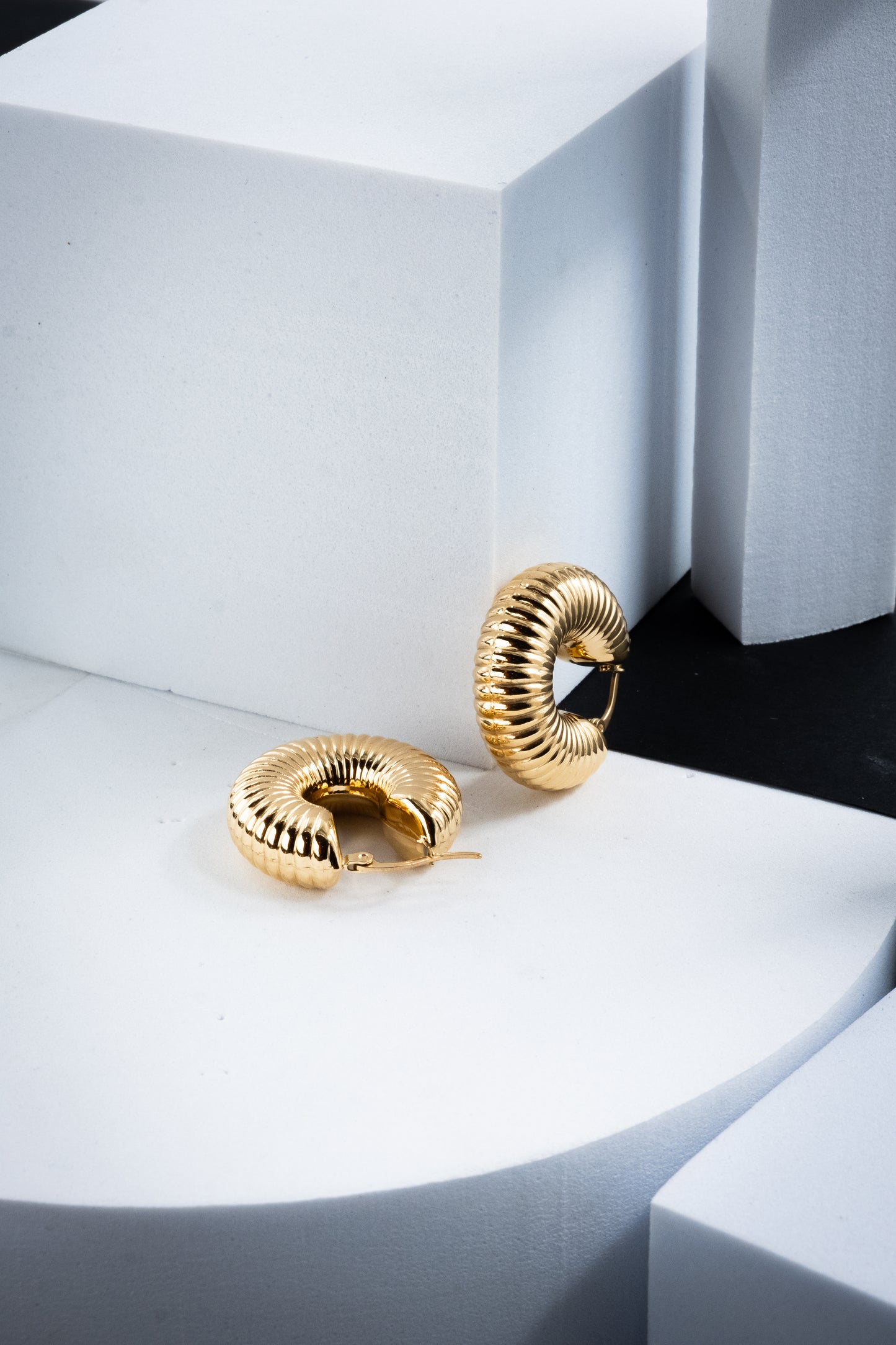 CERCHI RIGATI ORO 3 CM