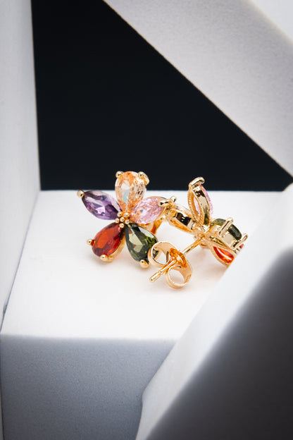 ORECCHINI FIORE ORO & MULTICOLOR