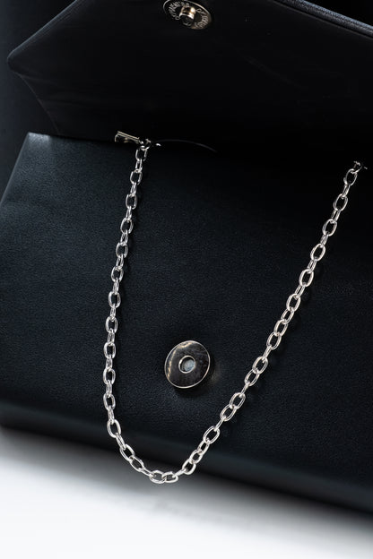 POCHETTE IN ECOPELLE NERA